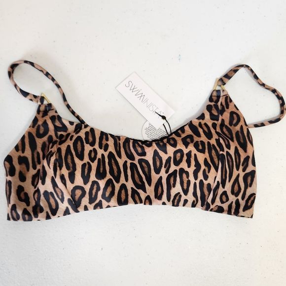 Swiminista Other - Swiminista leopard play bikini top size small S hook closure adjustable straps
